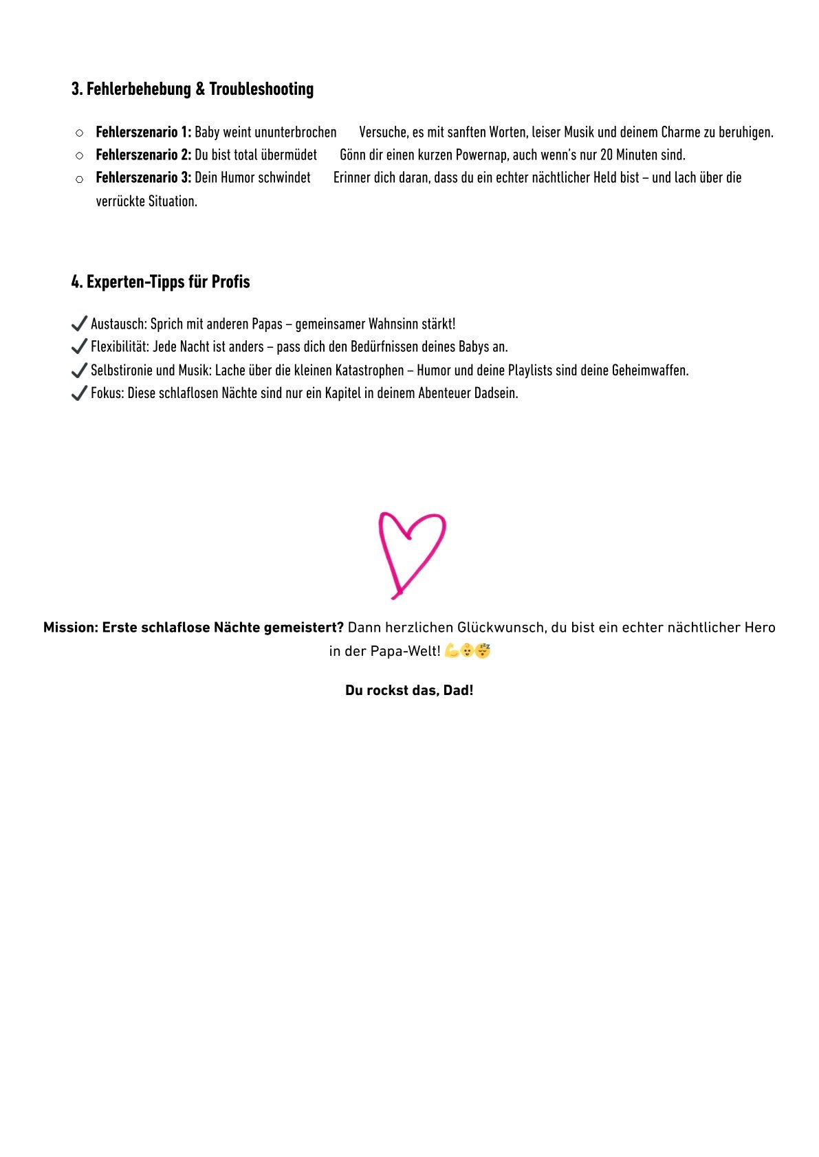 Gebrauchsanleitung "Schlaflose Nächte"